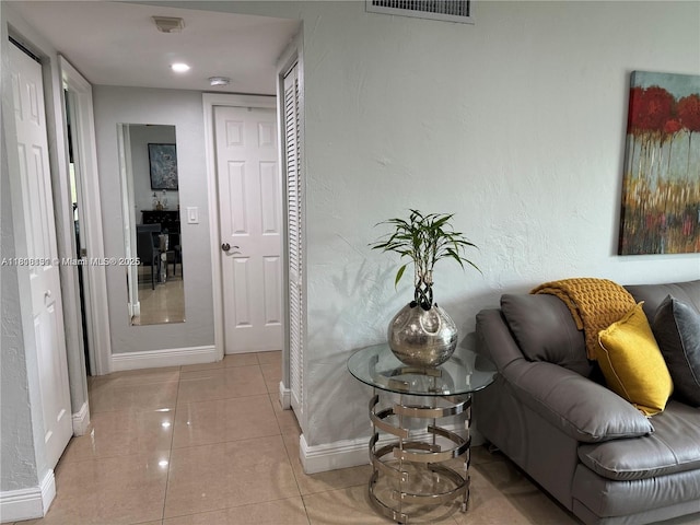 14036 SW 90th Ave Unit 201-Aa, Miami, FL 33176 - living room with baseboards and tile patterned floors