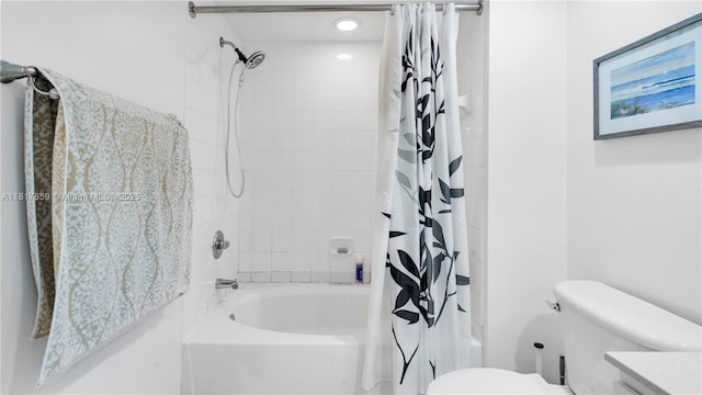 2000 N Bayshore Dr Unit 218, Miami, FL 33137 - full bathroom featuring shower / bath combo, toilet, and vanity