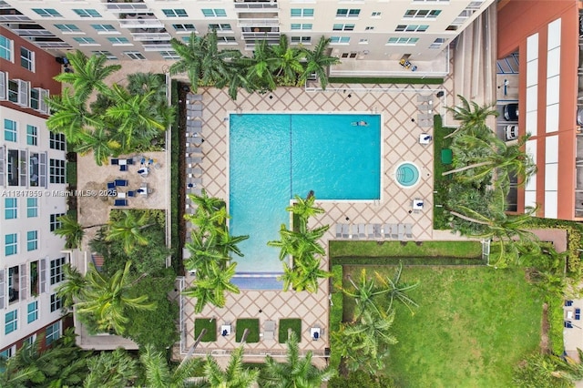 2000 N Bayshore Dr Unit 218, Miami, FL 33137 - bird's eye view of a pool area