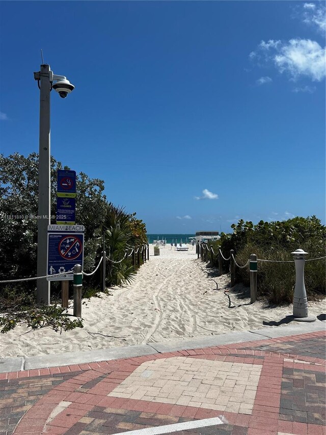 335 Ocean Dr Unit 114, Miami Beach, FL 33139 - view of property's community featuring view of water and beach