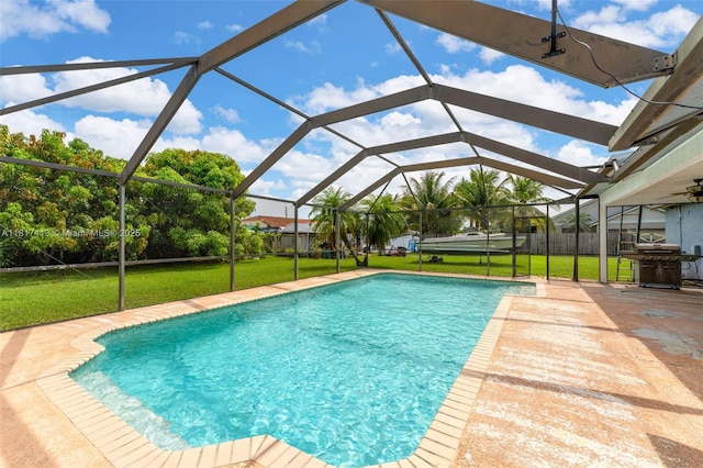 16040 SW 287th St, Homestead, FL 33033 - swimming pool featuring a yard, a patio, and a lanai