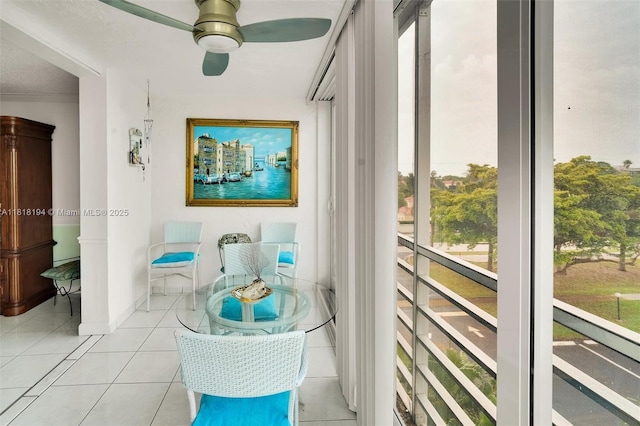 424 SE 10th St Unit 402, Dania Beach, FL 33004 - balcony with a ceiling fan