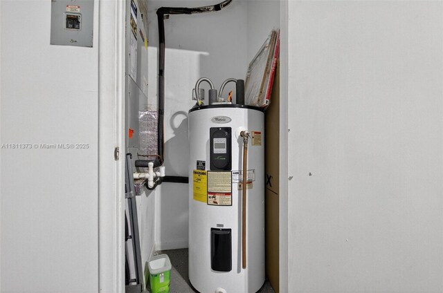 3810 Rowena Cir, West Palm Beach, FL 33417 - utility room with electric water heater