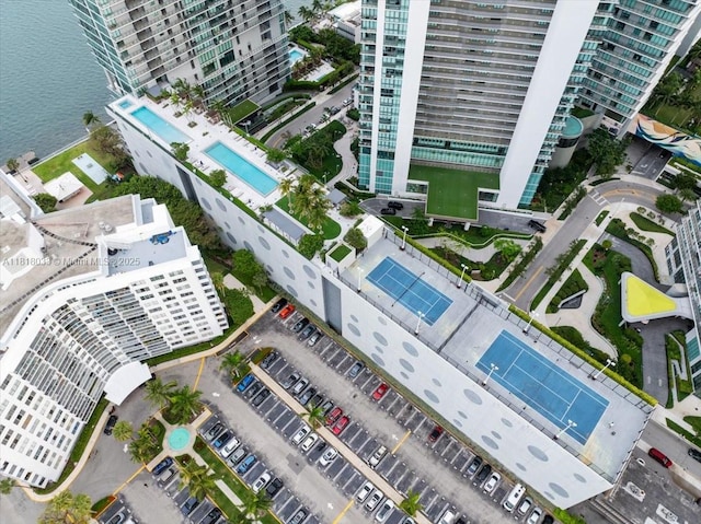 3131 NE 7th Ave Unit 3306, Miami, FL 33137 - aerial view of a pool area and a large body of water