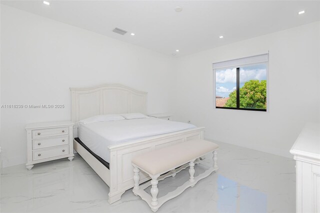 18250 SW 152nd Ave, Miami, FL 33187 - bedroom with light marble finish flooring and recessed lighting