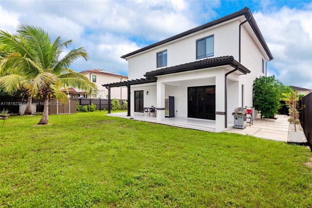18250 SW 152nd Ave, Miami, FL 33187 - back of house with a patio, stucco siding, and a pergola