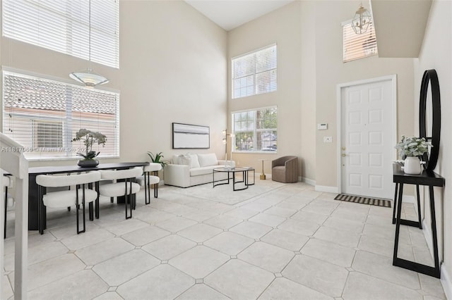 16710 NW 12th St, Pembroke Pines, FL 33028 - foyer entrance featuring a towering ceiling and baseboards