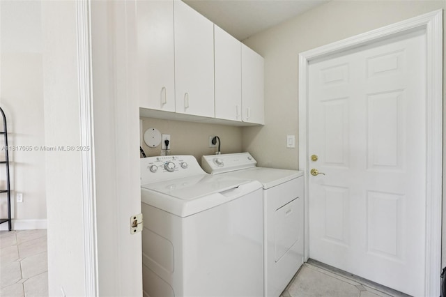16710 NW 12th St, Pembroke Pines, FL 33028 - laundry area with washing machine and dryer, cabinet space, and light tile patterned floors