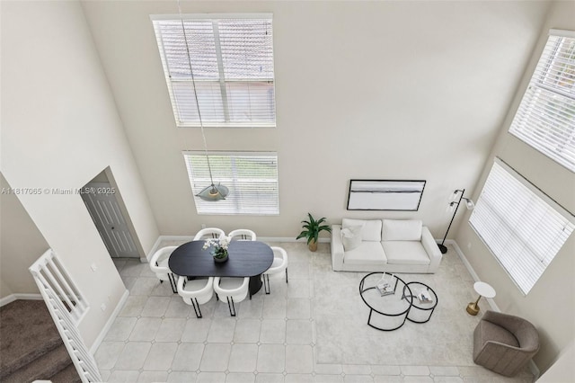 16710 NW 12th St, Pembroke Pines, FL 33028 - dining space with a high ceiling and healthy amount of natural light