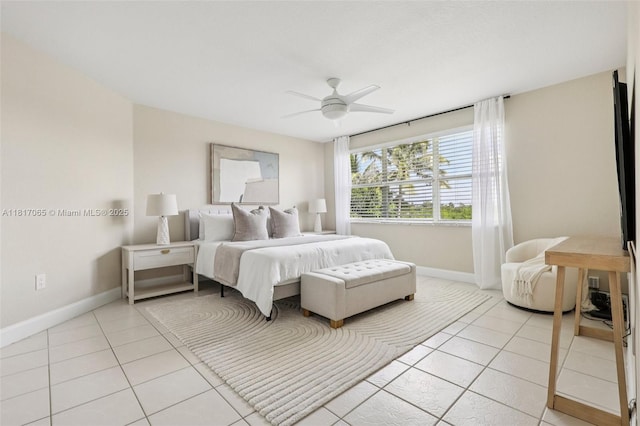 16710 NW 12th St, Pembroke Pines, FL 33028 - bedroom featuring light tile patterned floors and ceiling fan