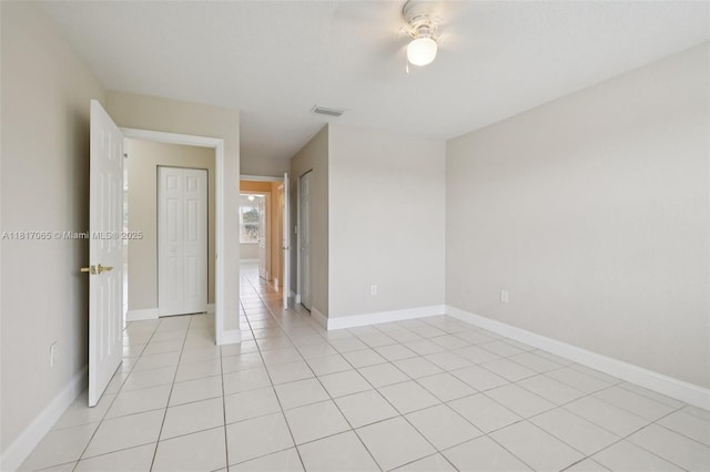 16710 NW 12th St, Pembroke Pines, FL 33028 - unfurnished room with light tile patterned floors and a ceiling fan