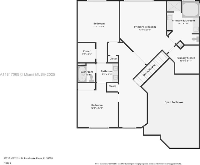 16710 NW 12th St, Pembroke Pines, FL 33028 - view of floor plan / room layout