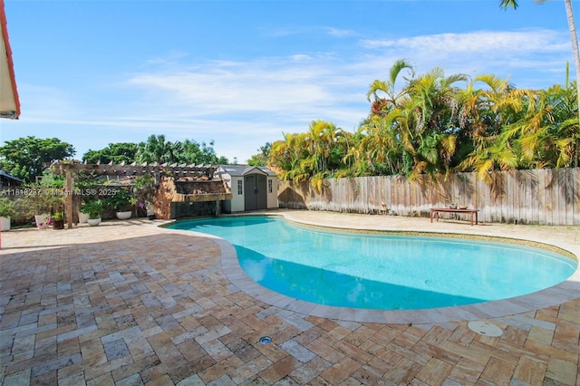 3736 SW 107th Ct, Miami, FL 33165 - view of pool with a patio area, a fenced backyard, and a pergola