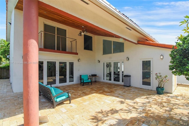 3736 SW 107th Ct, Miami, FL 33165 - back of house with french doors, a patio, and stucco siding