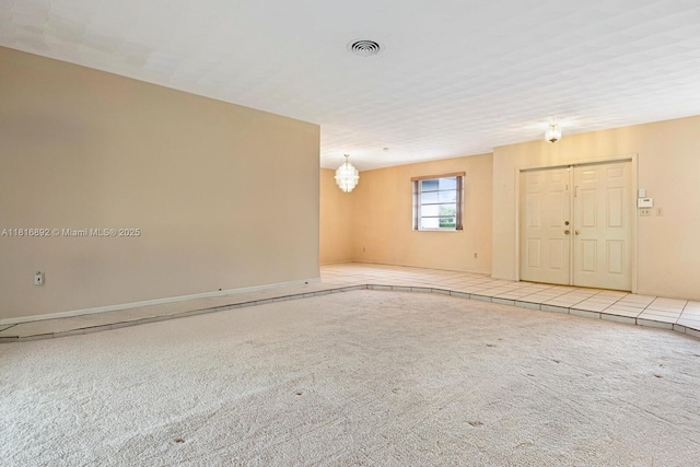 8980 SW 59th St, Miami, FL 33173 - unfurnished room featuring carpet floors and a chandelier