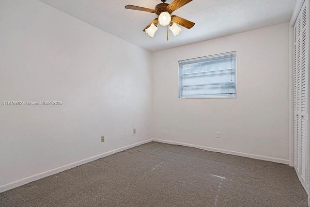 8980 SW 59th St, Miami, FL 33173 - unfurnished bedroom featuring carpet, a closet, and ceiling fan