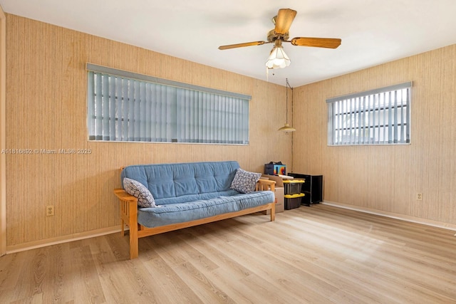 8980 SW 59th St, Miami, FL 33173 - living area featuring wood finished floors and ceiling fan