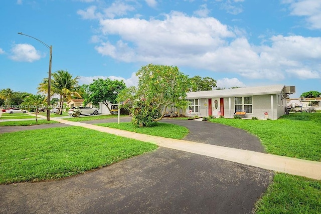 1801 N 55th Ave, Hollywood, FL 33021 - view of front of property featuring a front yard and driveway