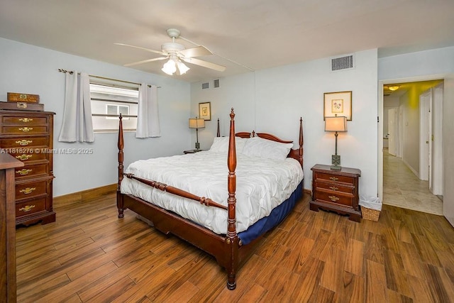 1801 N 55th Ave, Hollywood, FL 33021 - bedroom featuring wood finished floors, baseboards, and a ceiling fan