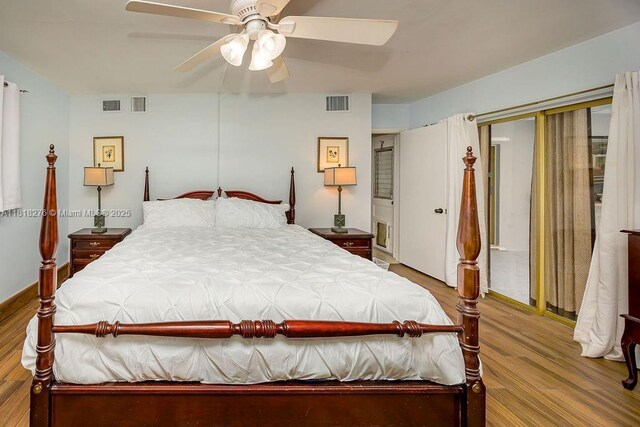 1801 N 55th Ave, Hollywood, FL 33021 - bedroom featuring wood finished floors and ceiling fan