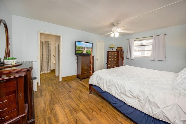 1801 N 55th Ave, Hollywood, FL 33021 - bedroom with wood finished floors, baseboards, and a ceiling fan