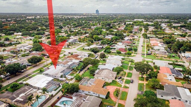 1801 N 55th Ave, Hollywood, FL 33021 - aerial perspective of suburban area