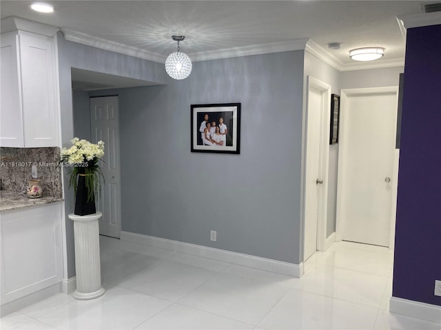3364 NW 47th Ave Unit 3266, Coconut Creek, FL 33063 - unfurnished dining area featuring light tile patterned floors and crown molding