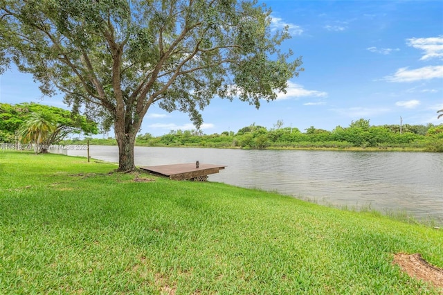 2256 SW 183rd Ter, Miramar, FL 33029 - dock featuring a yard and a water view