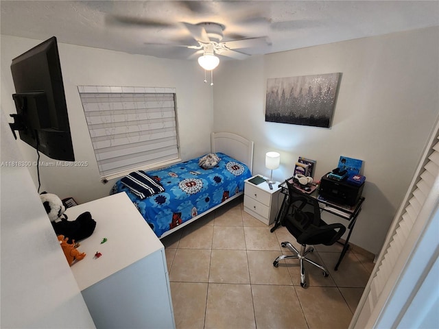 11820 SW 125th Pl Unit 11820, Miami, FL 33186 - bedroom featuring light tile patterned floors and a ceiling fan