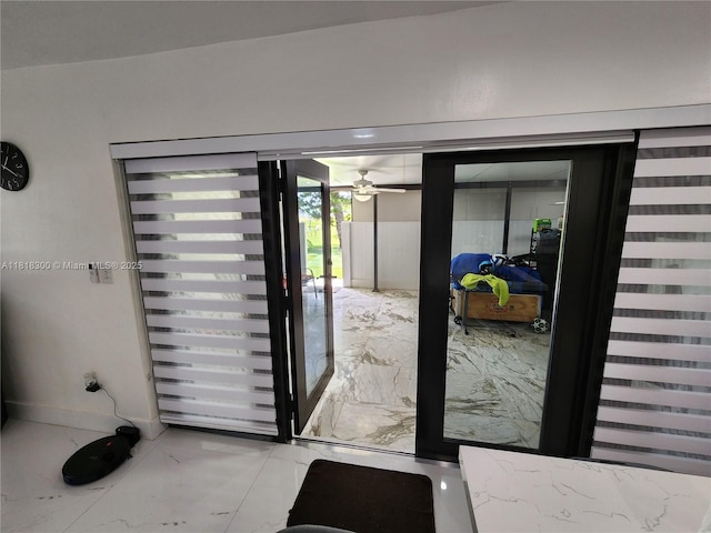 11820 SW 125th Pl Unit 11820, Miami, FL 33186 - entryway with light marble finish flooring and ceiling fan