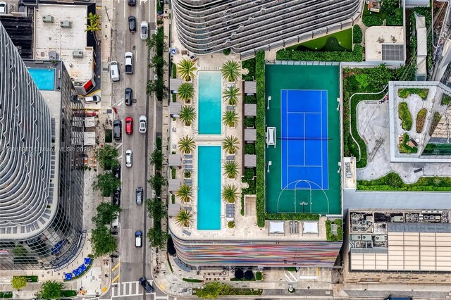 801 S Miami Ave Unit 3704, Miami, FL 33130 - drone / aerial view of a pool