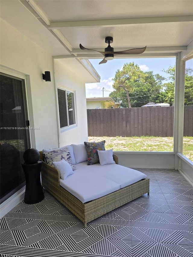 730 Alabama Ave, Fort Lauderdale, FL 33312 - view of patio / terrace featuring ceiling fan and an outdoor hangout area