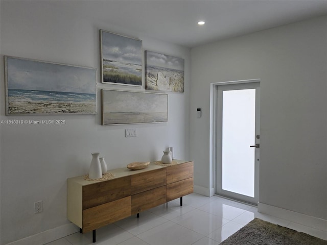730 Alabama Ave, Fort Lauderdale, FL 33312 - tiled entryway with baseboards, recessed lighting, and healthy amount of natural light