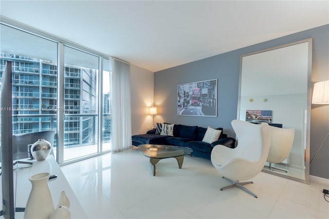 475 Brickell Ave Unit 4511, Miami, FL 33131 - tiled living area with expansive windows