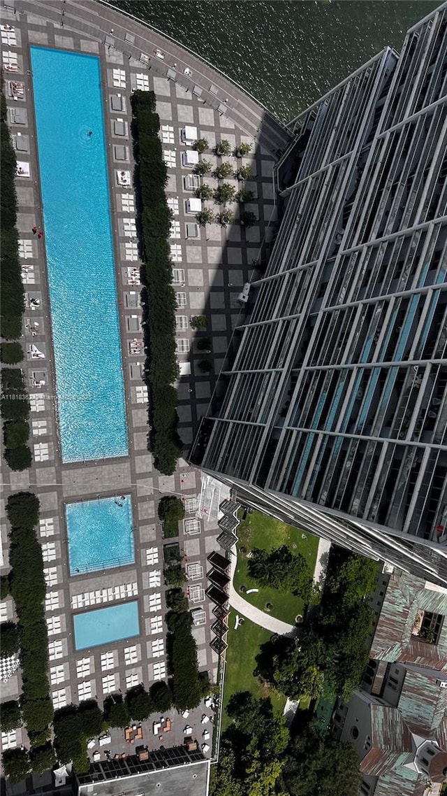 475 Brickell Ave Unit 4511, Miami, FL 33131 - bird's eye view of a pool area
