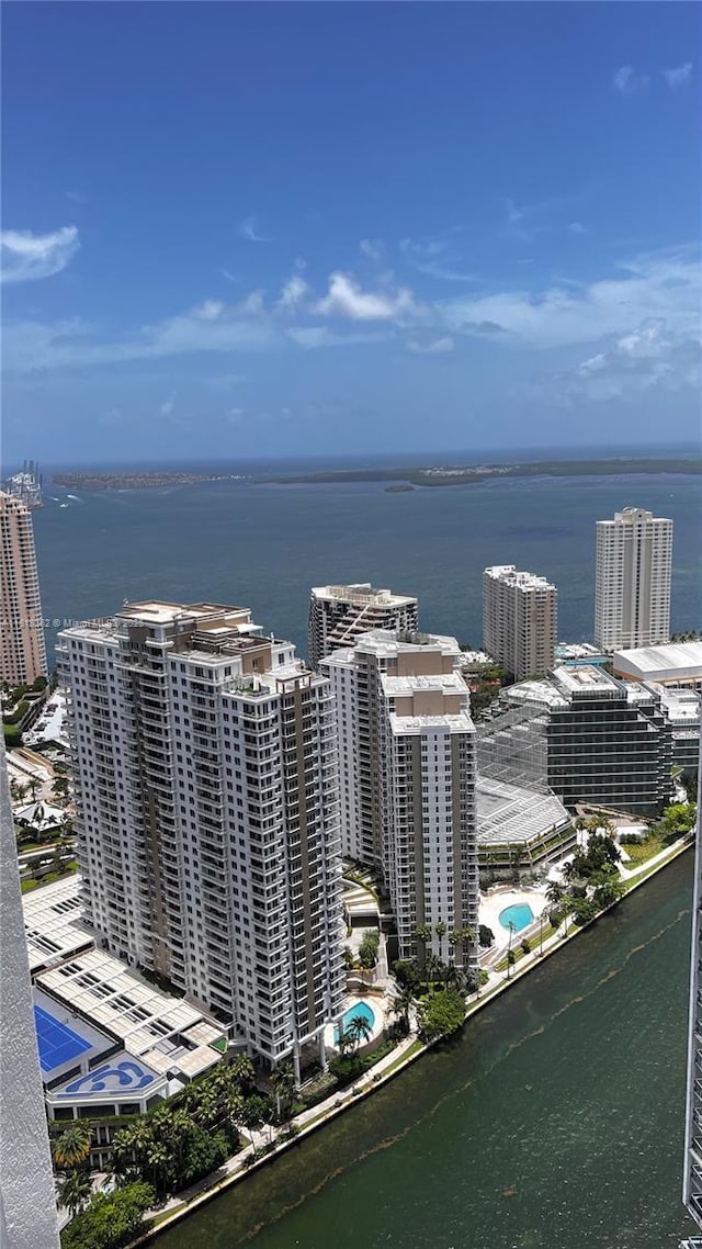 475 Brickell Ave Unit 4511, Miami, FL 33131 - view of urban area with a pool and a nearby body of water