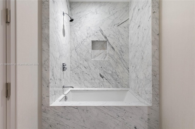 17901 Collins Ave Unit 1903, Sunny Isles Beach, FL 33160 - full bathroom featuring a combined bath / shower with marble appearance