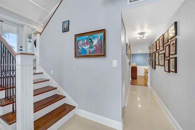 11537 SW 34th Ln, Miami, FL 33165 - stairs with tile patterned floors and baseboards