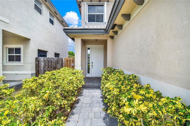 279 SE 31st Ter, Homestead, FL 33033 - doorway to property with stucco siding