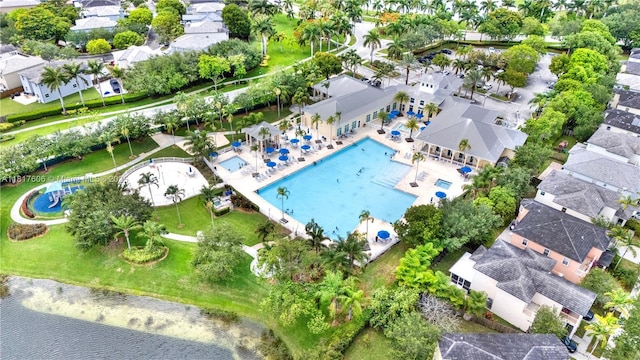 279 SE 31st Ter, Homestead, FL 33033 - aerial overview of property's location with a pool area and nearby suburban area