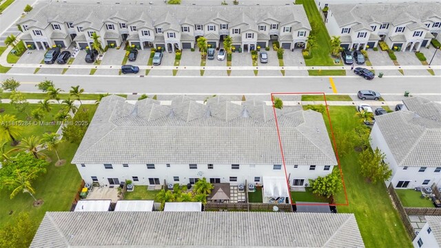 2652 SE 13th St, Homestead, FL 33035 - aerial perspective of suburban area featuring property parcel outlined