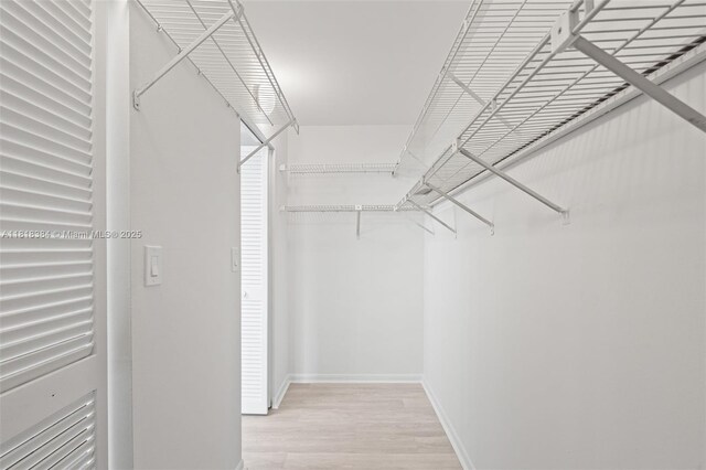 1450 Brickell Bay Dr Unit 806, Miami, FL 33131 - walk in closet featuring light wood-style flooring