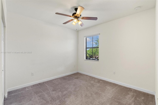 150 NE 23rd Ter, Homestead, FL 33033 - empty room with carpet, baseboards, and a ceiling fan