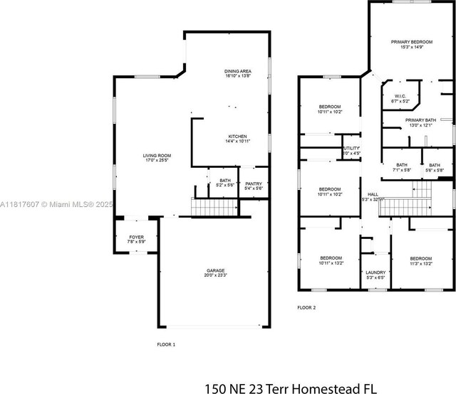 150 NE 23rd Ter, Homestead, FL 33033 - view of property floor plan