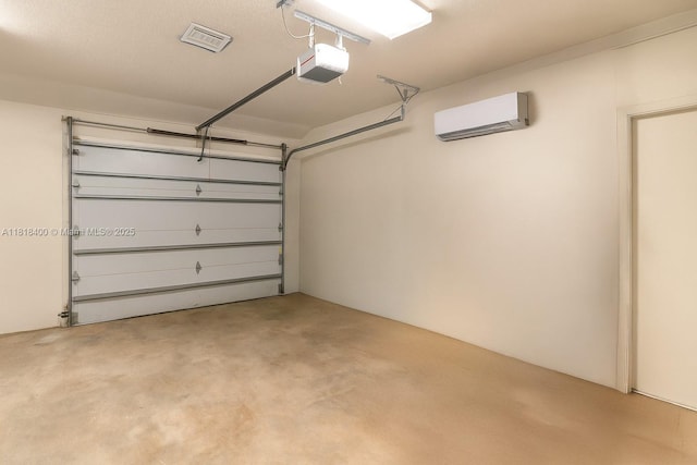 14051 SW 48th St, Miami, FL 33175 - garage featuring a wall mounted AC and a garage door opener