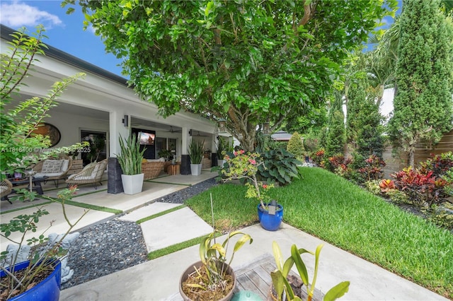 14051 SW 48th St, Miami, FL 33175 - view of yard with a porch