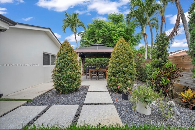 14051 SW 48th St, Miami, FL 33175 - view of patio / terrace featuring a gazebo