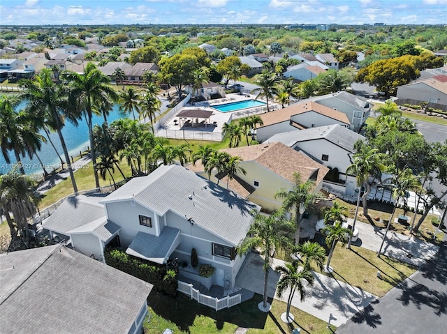 9916 SW 218th Ter, Cutler Bay, FL 33190 - aerial view of residential area featuring a pool and a large body of water