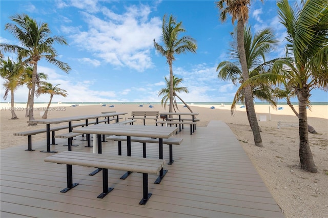2100 S Ocean Ln Unit 703, Fort Lauderdale, FL 33316 - dock area featuring view of water and beach