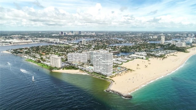 2100 S Ocean Ln Unit 703, Fort Lauderdale, FL 33316 - view of urban area featuring waterfront with a beach
